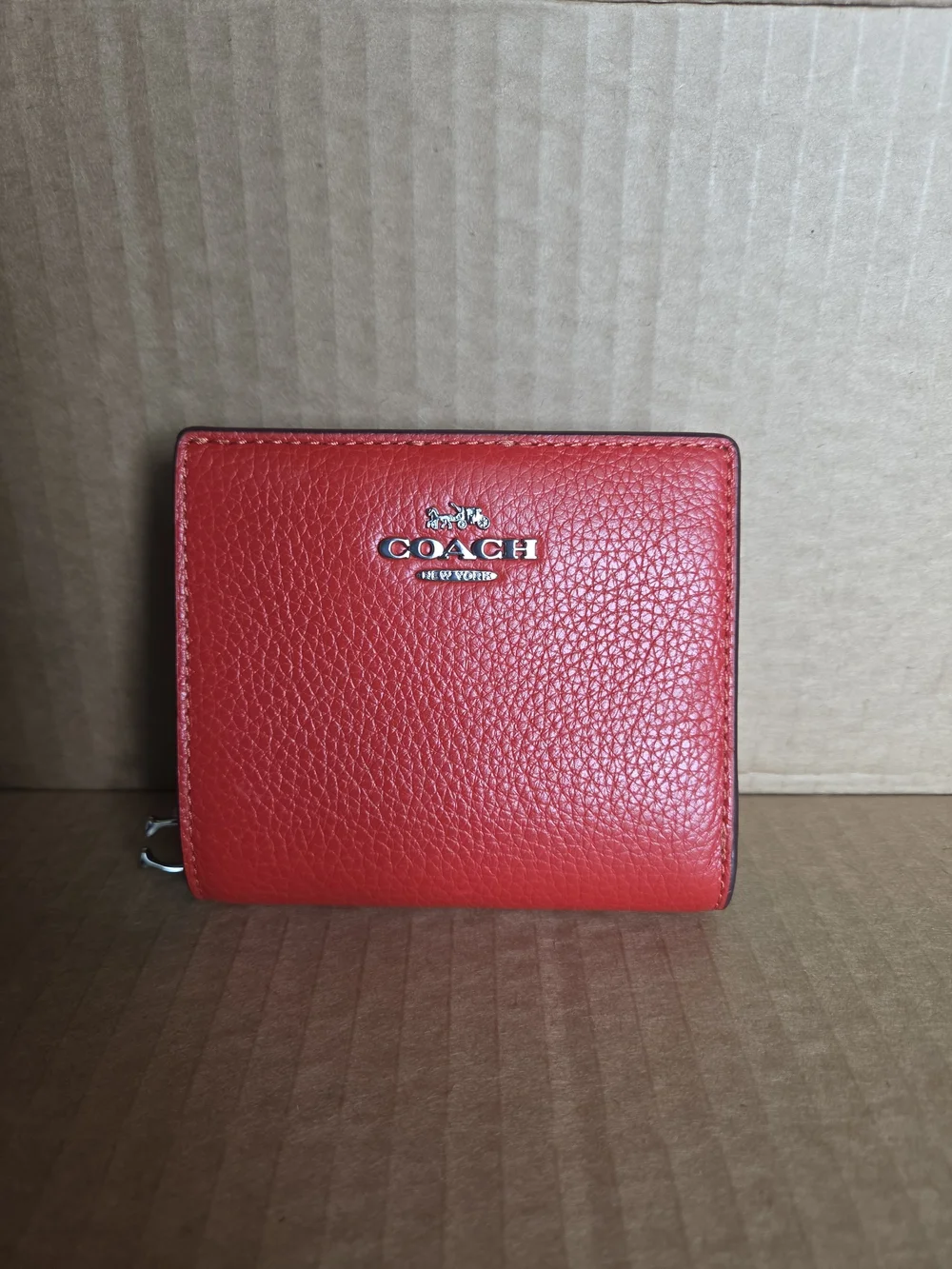 Coach Snap Wallet In Miami Red